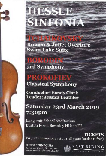 Hessle Sinfonia Concert – Update